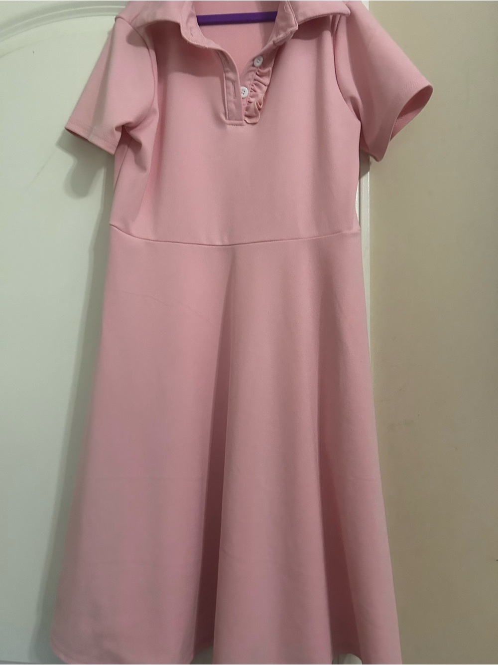 Girls' Soft Pink Polo Dress